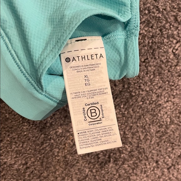EUC Woman’s XL Athleta Teal Racerback Sports Bra - Picture 4 of 4
